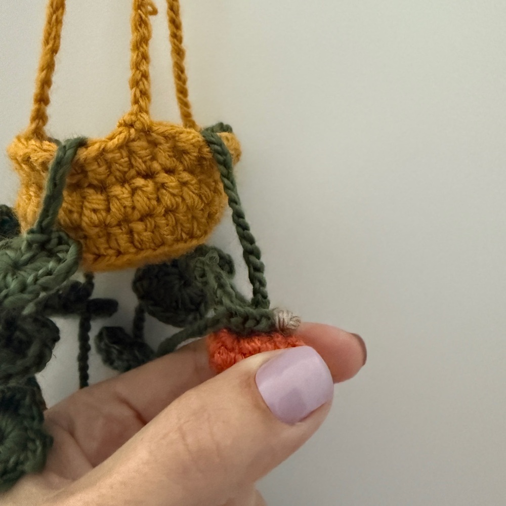 Crochet Plant Hanger with pumpkins 🎃 - Picture 4 of 6
